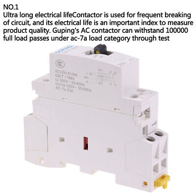 25A 2P 220V Din Rail Household Ac Contactor With Manual Control Switch JE E.JY • 7.66£
