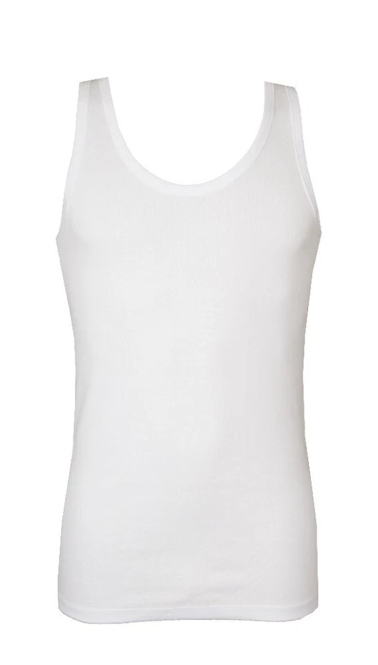 Tank top underwear man organic cotton wide shoulder RAGNO article 604312 BIO COT - Image 1 of 1