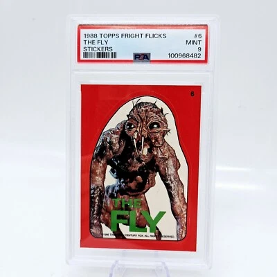 1988 Topps Fright Flicks The Fly #6 Sticker PSA 9 None Higher Horror Movie Card - Image 1 of 3