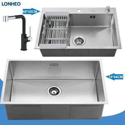 Lonheo Edelstahl Küchenspüle Siphon Einbauspüle Spülbecken Spüle Küchenarmatur