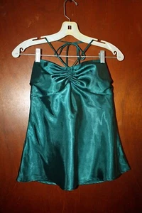Studio Y Dark Teal Green Halter Top - Size Large - Picture 1 of 5