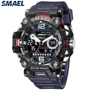 SMAEL Men Quartz Watch Boys Sport Watches Male Digital Alarm Outdoor Wristwatch - Picture 1 of 29