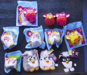 11 FURBYS 3 Furby Buddies 1999 / 8 McDonald FURBYS #4-5, 7-8 / 4 sealed bags NEW - Picture 1 of 5
