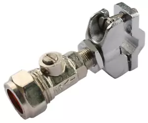 Self Bore Cutting Cut Tap - 15mm Isolation Valve - for Garden Outdoor Supply etc - Picture 1 of 3