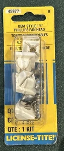 NOS 45977 Dorman License Plate Bolts 1/4" X 3/4 “ Phillips ⭐️FREE SHIPPING ⭐️ - Picture 1 of 6