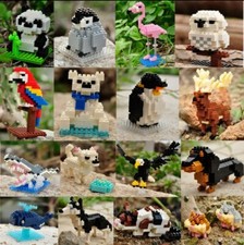 Mini Building Blocks 3D Animal Diamond Model Micro Bricks Dog Cat Bird Moose