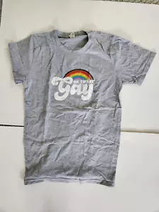 Ok to Say Gay women's light grey t-shirt size small - Picture 1 of 4