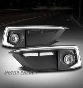 For 19-20 Honda Civic Coupe/Sedan Bumper Fog Lights Lamps Chrome w/Bezel+Harness - Imagen 1 de 7