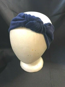 Vintage Velvet Blue Colored Stretch Headband - Picture 1 of 5