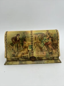 Antique Victorian Era Flip Open Vanity Toiletry Box 9.75x4.75x5” - Picture 1 of 12