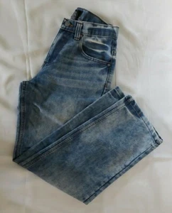 STEVE'S JEANS Boys Size 16 Stone Washed Denim Blue Jeans Straight Leg Excellent - Picture 1 of 10