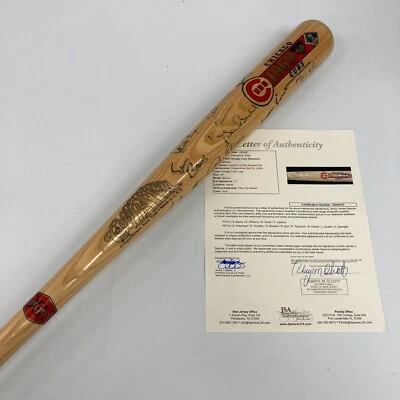 1969 Chicago Cubs Team Signed Baseball Bat 17 Sigs Ernie Banks 69/169 JSA COA - Image 1 of 4
