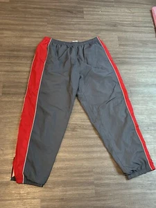 Reebok Track Pants Mens XXL  Gray Red Baggy Skater Y2K Warmup Grunge (Vintage) - Picture 1 of 11