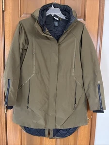 Mens Champion All-Weather Khaki Coat Jacket Sz SM Collapsible Hood - EUC - Picture 1 of 10