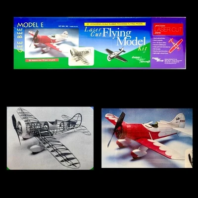Peças de balsa Dumas Gee Bee modelo E 30" 70+ corte a laser faltando algumas peças D-56 - Imagem 1 de 4