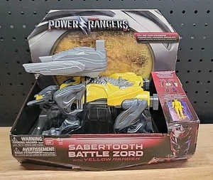 2016 Bandai Power Rangers Sabertooth Battle Zord mit gelbem Ranger NEU! LESEN SIE UNTEN - Bild 1 von 11