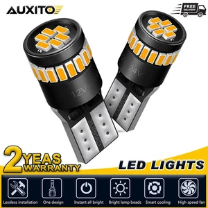2X T10 LED 24SMD YELLOW Interior Car Parker Light Bulb Globe Wedge 6500K 12V New - Picture 1 of 9