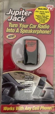 Dispositivo celular manos libres Jupiter Jack convierte la radio del coche en un altavoz teléfono NUEVO SELLADO Foto 1 de 3