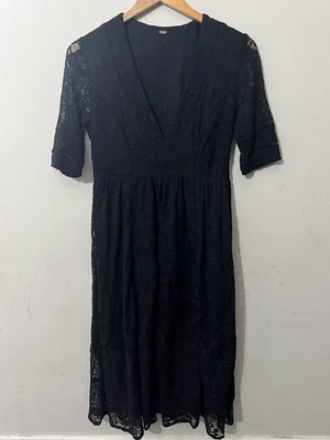 Free People Mountain Laurel Lace Dress Medium Embroidered Crochet  - Image 1 of 4