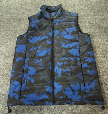 Bench Jacket Womens Large Black Camouflage Mock Neck Full Zip Puffer Vest Jacket - Image 1 of 4