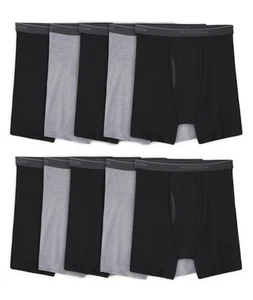 Fruit of the Loom Men's EverSoft CoolZone Fly Boxer Briefs,Super Pack of 10,NEW - Picture 1 of 9