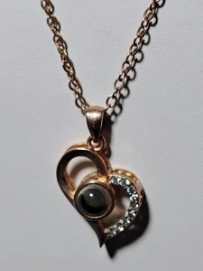 Vtg Sterling 925 Double Heart MicroViewer Pendant “I Love You” in Many Languages - Picture 1 of 15