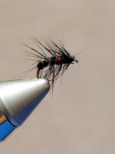 3 x BIBIO nymph. Size 14 black, red thorax, silver rib. trout, game fly fishing - Picture 1 of 2
