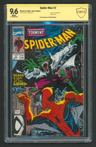 SPIDER-MAN #2 CBCS 9.6 NM+ WHITE pgs signed Todd MCFARLANE not CGC - Picture 1 of 2