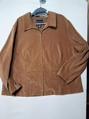 Norton McNaughton Women's size 20W Brown Full Zip Light Jacket/Blazer - Image 1 of 4