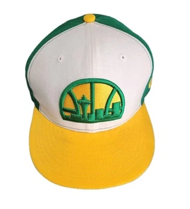 New Era Seattle Supersonics One Size Flex Fit Stitched Logo weiß/grün/gelb - Bild 1 von 8