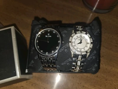 Reloj Hombre Bulova Diamante 96D106/Mujer Bulova Cristal Acero Inoxidable 96L116 Foto 1 de 4