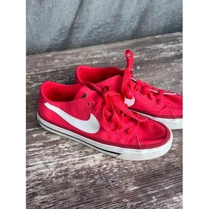 Nike Court Legacy Canvas Red White Sneakers Tennis Shoes Womens Size 6.5 - Picture 1 of 10