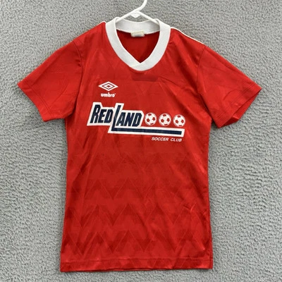 Camiseta de fútbol Umbro vintage niño joven grande roja fútbol años 80 deporte atlético Foto 1 de 4