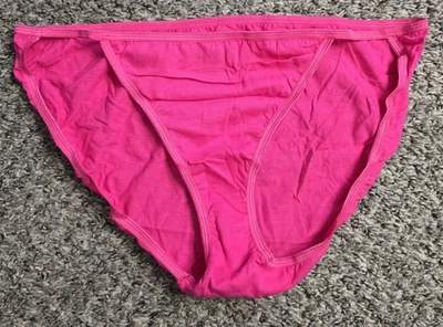 Ropa interior de bikini de cuerda súper suave para mujer Hanes Originals talla 9 rosa intenso Foto 1 de 4