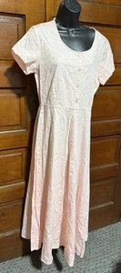 Vintage 90er Faded Glory Denim Maxikleid Damengröße 12 Boho Cottagecore Pink!!! - Bild 1 von 15