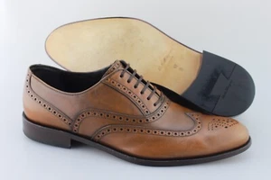 Men's SALVATORE FERRAGAMO 'Gerard' Brown Leather Oxfords Size US 12 - D - Picture 1 of 6