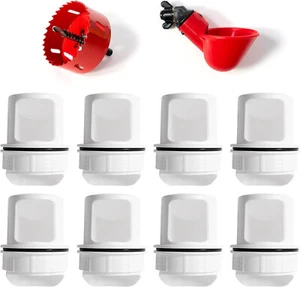 LJZ & Co. DIY Chicken Feeder Port - Plastic Gravity Feed for Bucket or Container - Picture 1 of 8