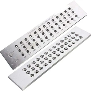 Wolframkarbid-Draht-Zugplatte 52 Löcher Runde Form 0,26–9 mm Juweliere ziehen Pl - Bild 1 von 7