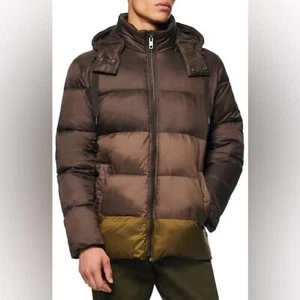 Giacca imbottita Marc New York Dovers verde oliva marrone colorblock nuova con etichette taglia XL - Foto 1 di 6