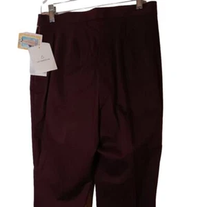 Liz Claiborne Pants Size 6 Maroon Red Tabitha Relaxed Straight Tall - Picture 1 of 16