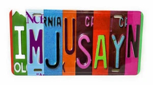 Matrícula en relieve IM JUST SAYN I'm Just Say'n 12"" x 6"" lista para colgar - Imagen 1 de 2