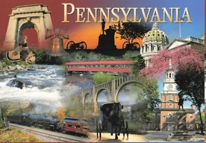 Postal continental de recuerdo de Pensilvania - Imagen 1 de 2
