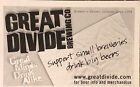 Print Ad 2007 Great Divide Brewing Denver Colorado Great Minds Drink Alike 5?X8?
