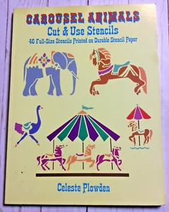 Carousel Animals Cut & Use Stencils: 46 Stencils Celeste Plowden Craft Book - Picture 1 of 3