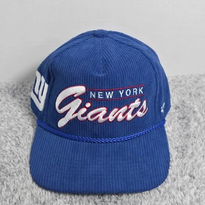 '47 Hitch New York Giants Cuerda de Pana Ajustable Snapback Sombrero Gorra Azul NUEVO Foto 1 de 4