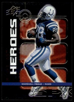 1999 SPx Highlight Heroes Marshall Faulk St. Louis Rams #H7 R37 - Image 1 of 2