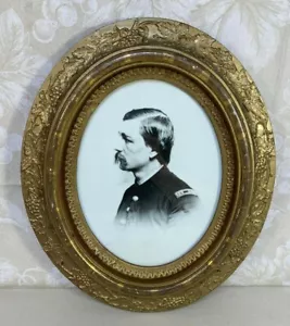 Foto de la Guerra Civil Capitán Charles Corbit 1st Delaware Cavalry Company C en marco - Imagen 1 de 10