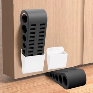 Türstopper Keil für Boden, 2pcs Türkeil Gummi Schwarz, Rutschfest, und Langlebi - Bild 1 von 6