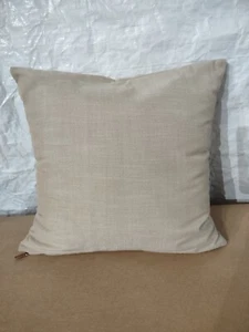 Einfarbige quadratische dekorative Überwurfkissen, 19"" x 19"", hellbeige Farbe - Bild 1 von 6