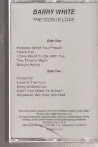 barry white the icon is love cassette promo - Picture 1 of 2